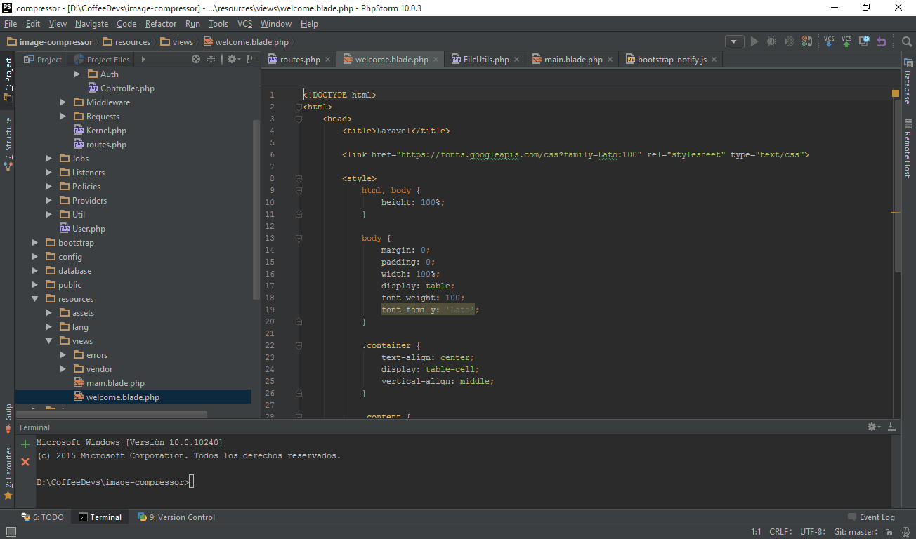 Migrar AdminLTE a Blade utilizando Larassets.